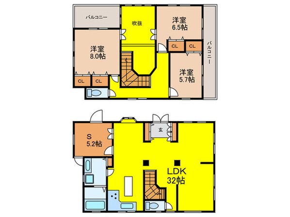 けやき坂３丁目戸建の物件間取画像